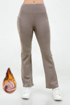 Fur Lined Winter Flare Pants With Pockets