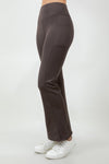 Fur Lined Winter Flare Pants With Pockets