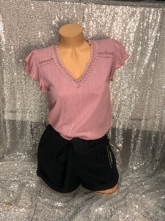 Blush Ruffled Blouse