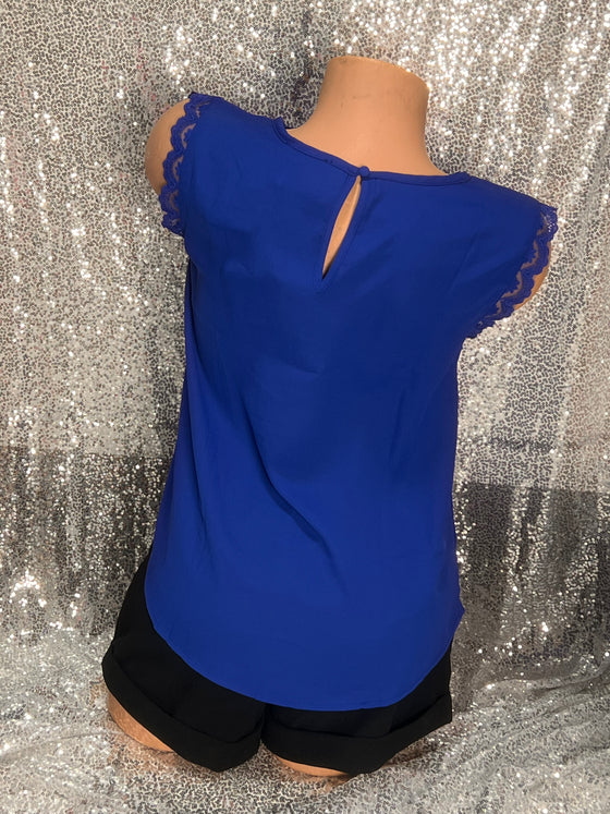 Royal Blue Sleeveless Blouse