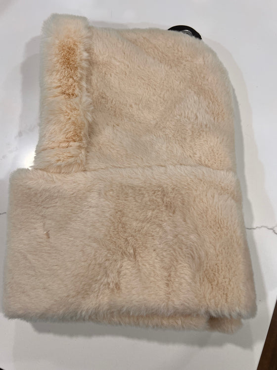 Beige Faux Fur Hood