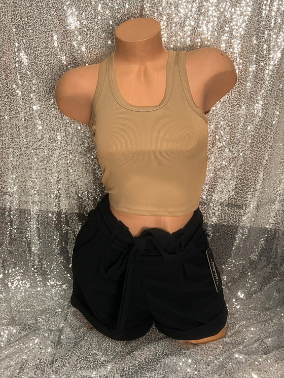 Ribbed Crop Tank Top