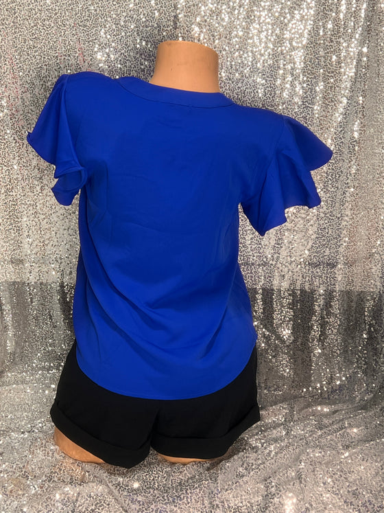 Royal Blue Blouse