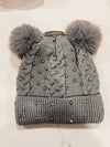 Bling Double Pom Pom Furlined Hat
