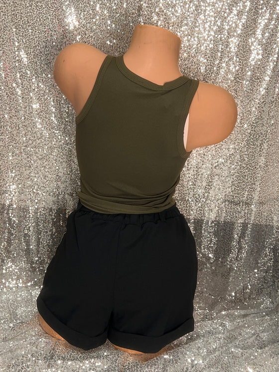 Ribbed Crop Tank Top