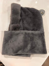 Grey Faux Fur Hood