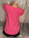 Fuschia V Neck Blouse