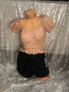 Open Shoulder Crop Top