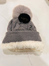 Bling Knit Fur Line Hat
