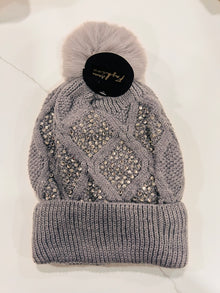  Bling Knit Fur Line Hat