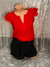 Ruby Red Blouse