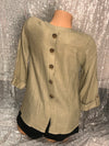 V Neck Button Blouse