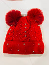 Bling Double Pom Pom Furlined Hat