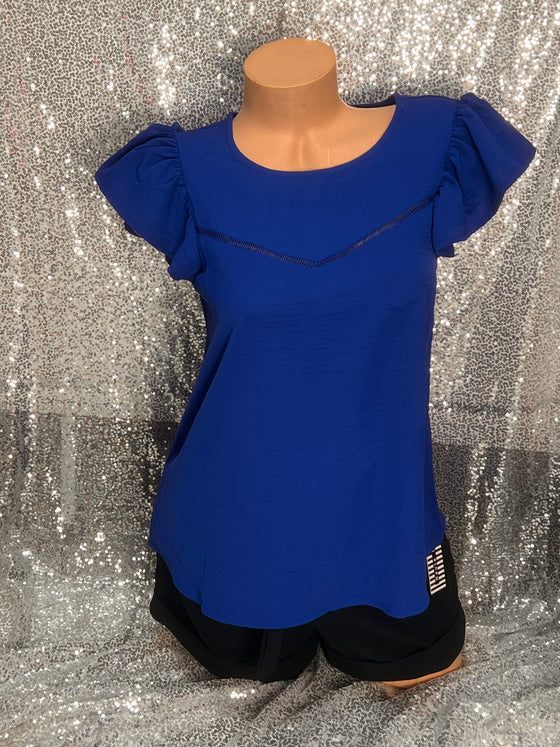 Royal Blue Blouse