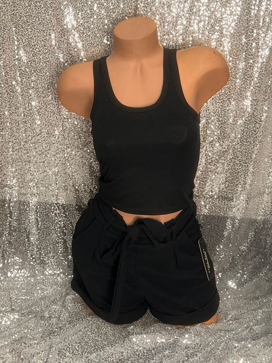 Ribbed Crop Tank Top