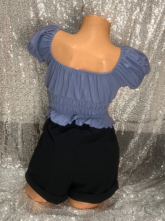 Open Shoulder Crop Top