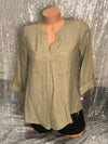 V Neck Button Blouse