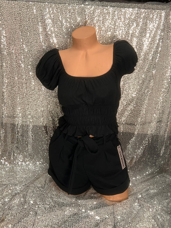 Open Shoulder Crop Top