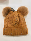 Bling Double Pom Pom Furlined Hat