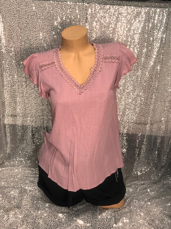 Blush Ruffled Blouse
