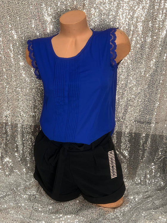 Royal Blue Sleeveless Blouse