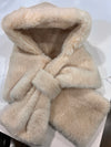 Beige Faux Fur Hood