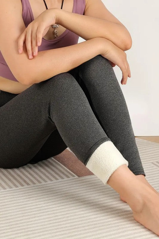 Lambskin Thermal Fur Lined Winter Leggings