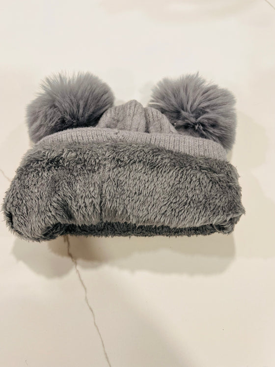 Double Pom Pom Furlined Hat