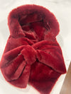 Red Faux Fur Hood