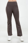 Fur Lined Winter Flare Pants With Pockets
