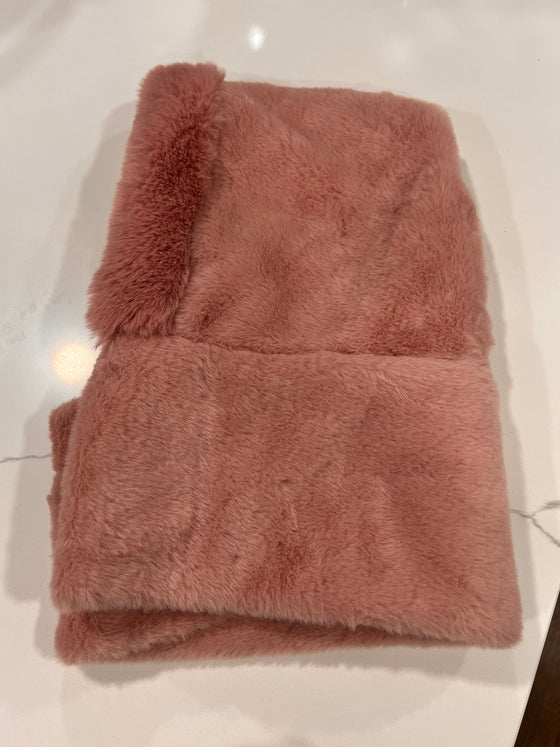Pink Faux Fur Hood