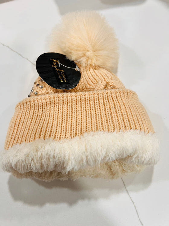 Bling Fur Lined Hat