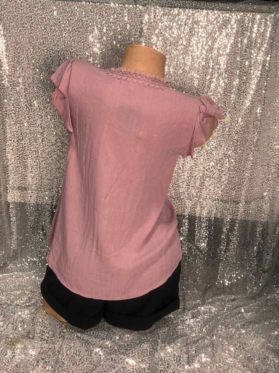 Blush Ruffled Blouse