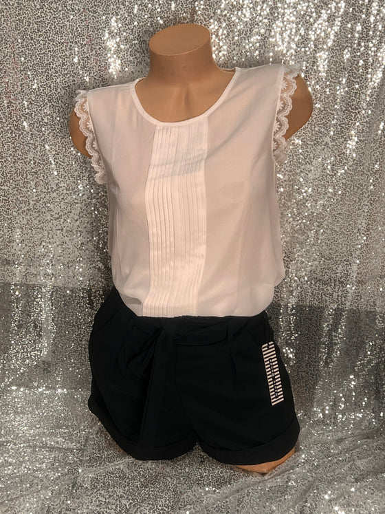 Ivory Sleeveless Blouse