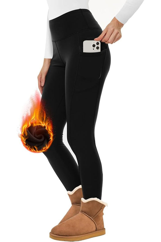 Fur Lined Winter Warm Thicker Legging W/pockets