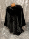 FauxFur Black Poncho