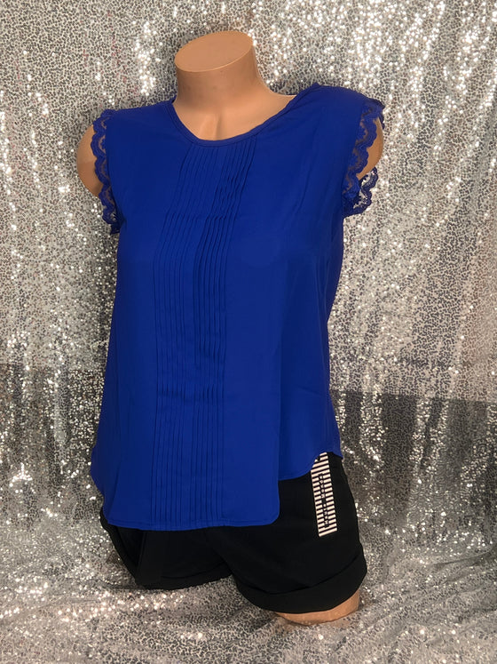 Royal Blue Sleeveless Blouse