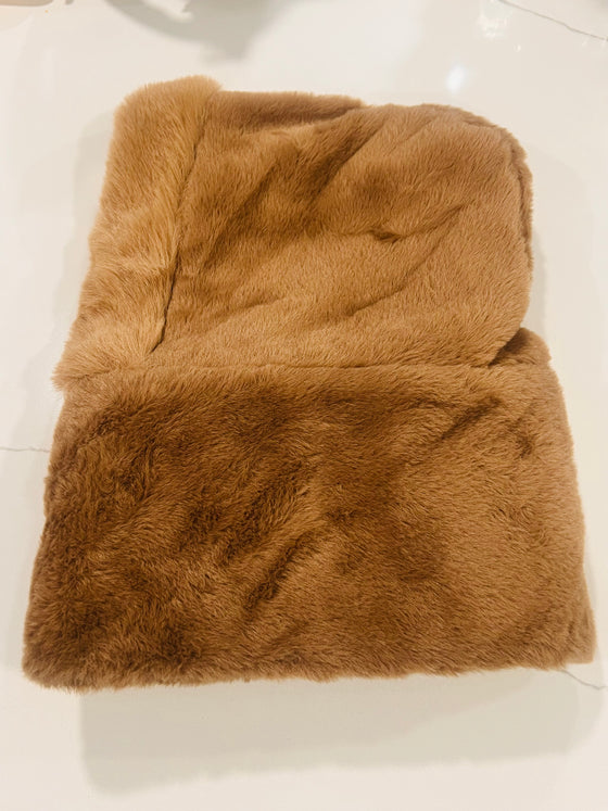 Brown Faux Fur Hood