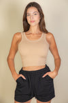 Ribbed Crop Tank Top