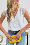 Ivory V Neck Blouse